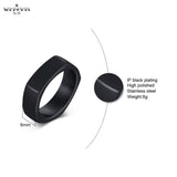 Black Pentagon Stainless Steel Ring