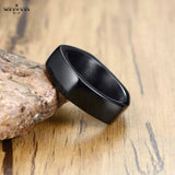 Black Pentagon Stainless Steel Ring