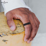 Black Pentagon Stainless Steel Ring