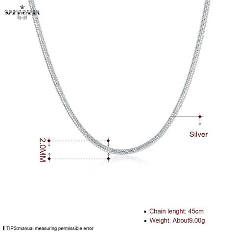 2mm Snake Chain 925 Sterling Silver