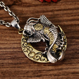 Moon And Koi Fish Pendant