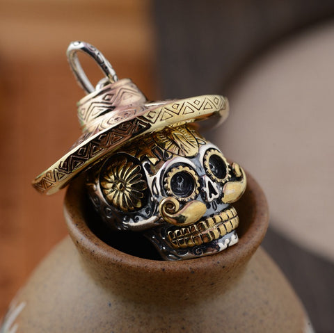 Mexican Sugar Skull Pendant