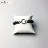 Black & Silver Beads Rebel Bracelet