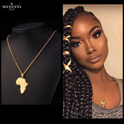 Africa Map Necklace